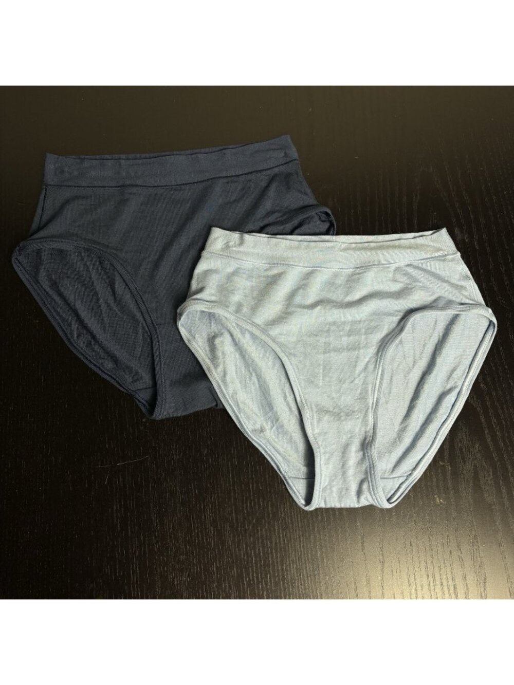 TOMMY JOHN Womens XS Lot of 2 Second Skin Comfort Hi-Cut Briefs Light/Dark Blue